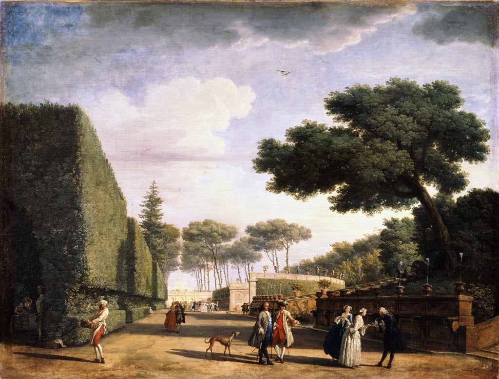 Detail of View in the Park of the Villa Pamphili in Rome, 1749. by Claude-Joseph Vernet