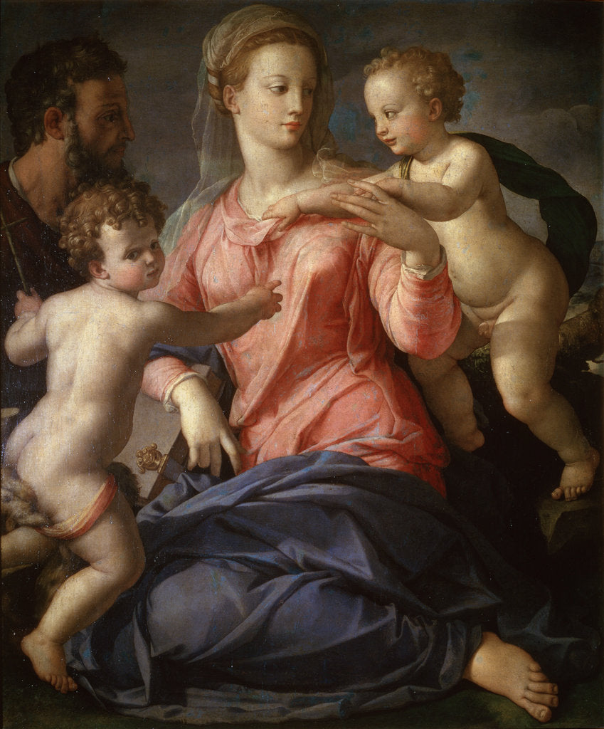 Detail of The Holy Family with the young John the Baptist, 1540. by Agnolo Bronzino