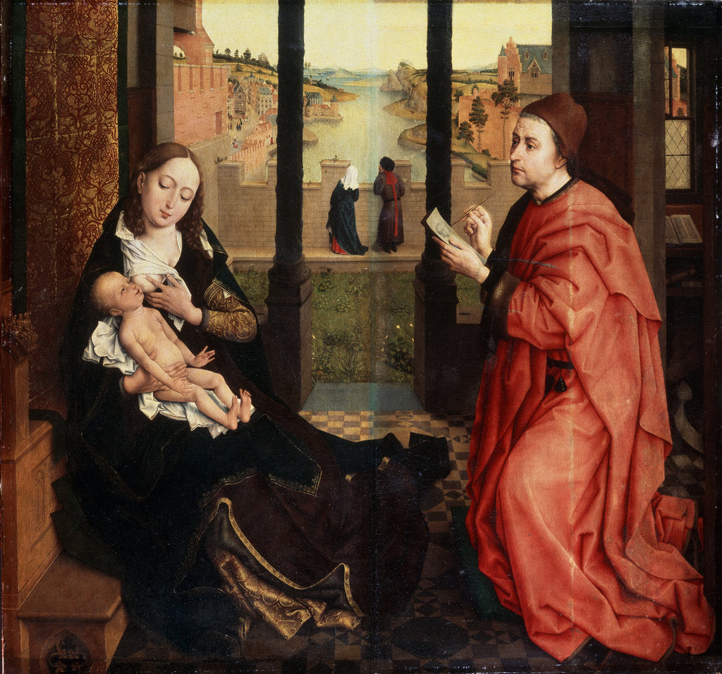 Detail of Saint Luke Drawing the Virgin, 15th century. by Rogier Van der Weyden