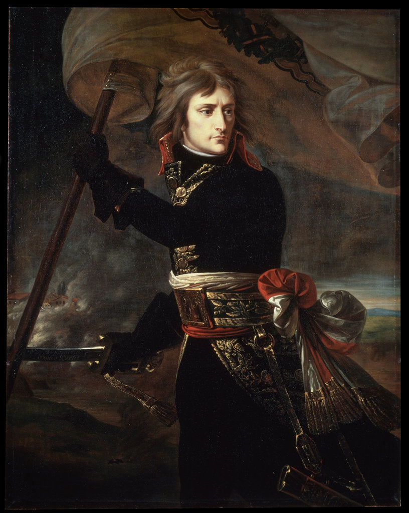 Detail of Napoleon Bonaparte on the Bridge at Arcole, 1797. by Antoine-Jean Gros