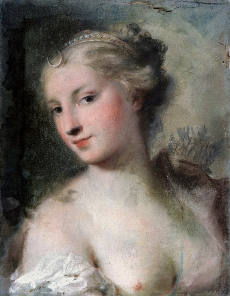Detail of Diana, after 1746. by Rosalba Giovanna Carriera