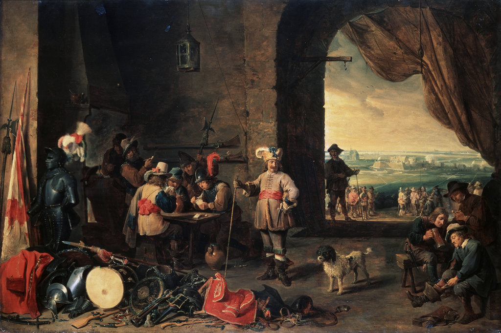 Detail of The Guardroom, 1642 by David Teniers II