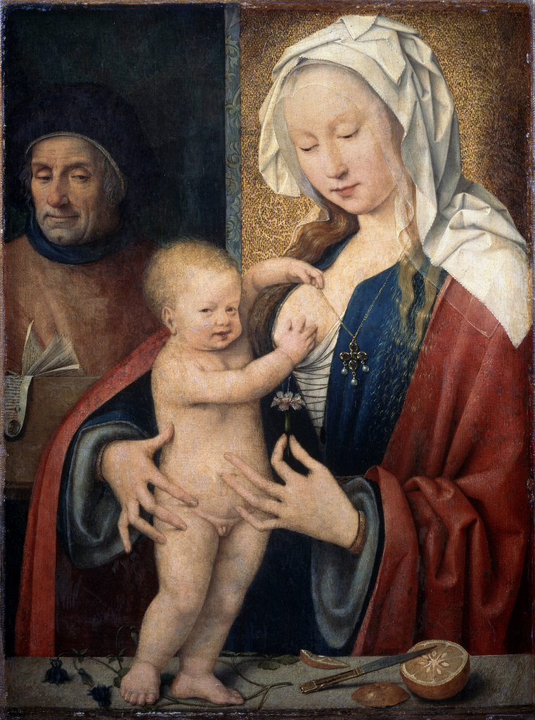 Detail of The Holy Family, between 1464 and 1540. by Joos van Cleve