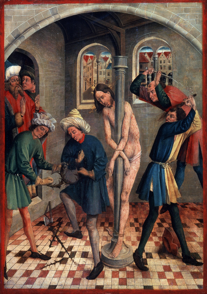 Detail of The Flagellation of Christ, before 1457. by Johann Koerbecke