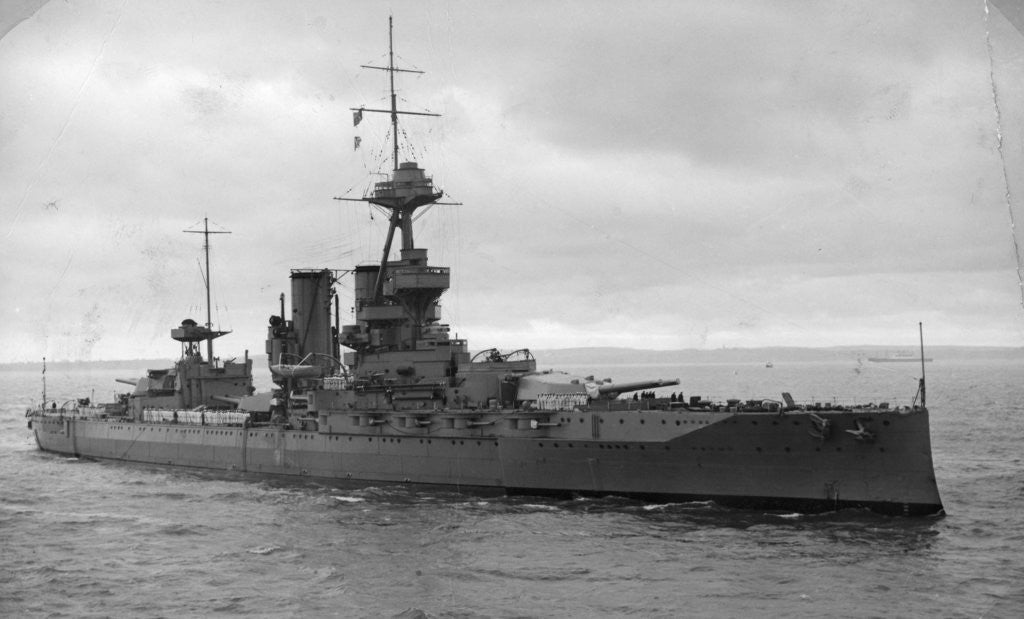 Detail of HMS Iron Duke, British battleship by Anonymous