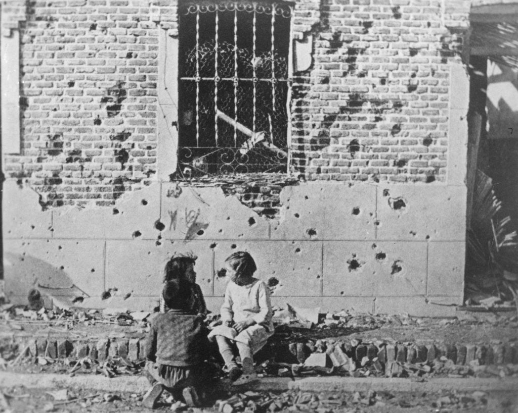 Detail of Homeless children, Barcelona, Catalonia, Spain, Spanish Civil War by Anonymous