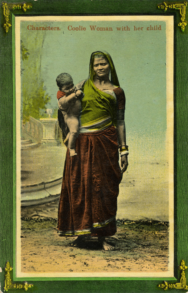Detail of Indian woman with her child, Calcutta, India by Anonymous