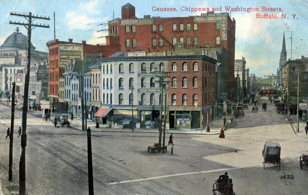 Detail of Genesse, Chippewa and Washington Streets, Buffalo, New York, USA by Anonymous