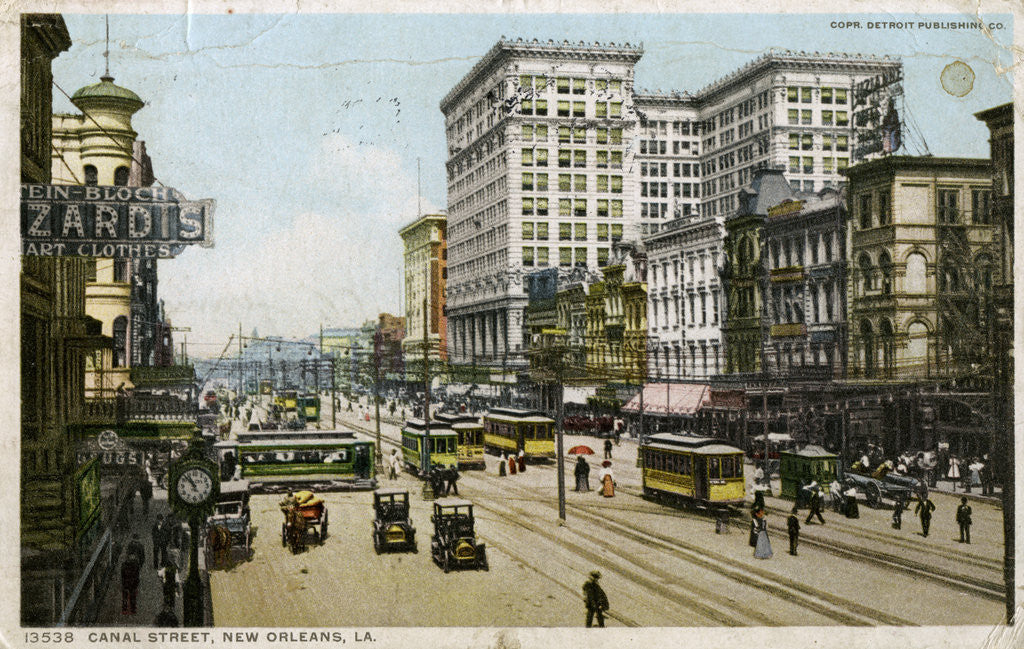 Detail of Canal Street, New Orleans, USA by Anonymous
