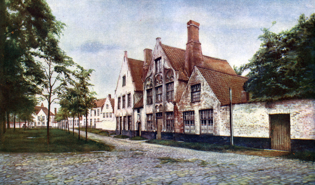 Detail of Beguinage of the Vineyard, Bruges, Belgium by WH Smith