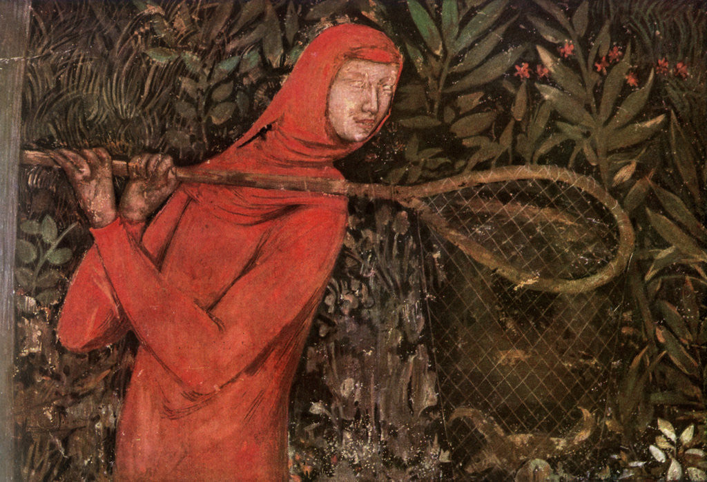 Detail of 'Fishing', fragment of a fresco by Anonymous