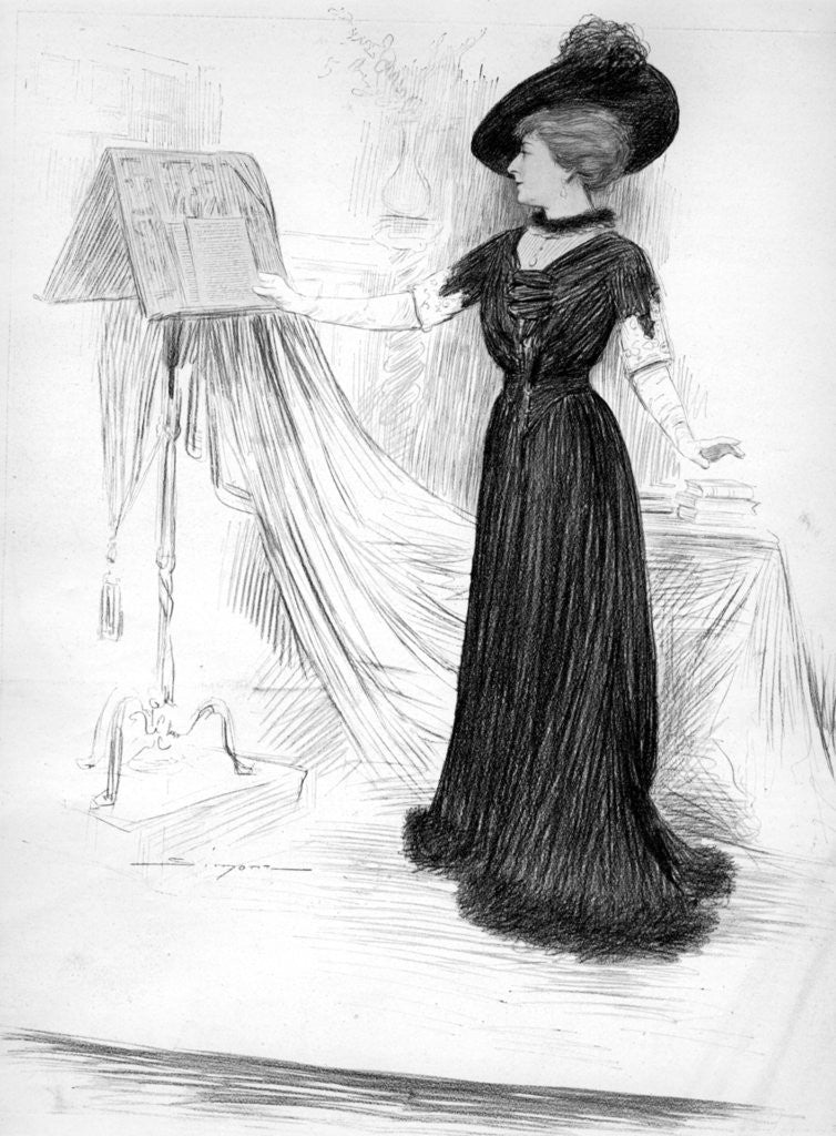 Detail of Cecile Sorel, French actress by Anonymous