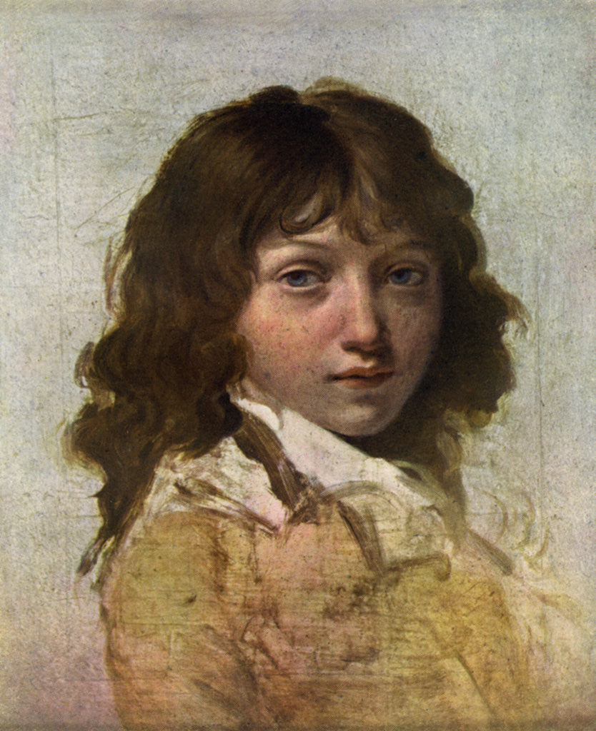 Detail of Head of a Boy by Louis Leopold Boilly