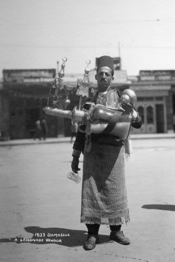 Detail of A lemonade vendor, Damascus, Syria by Anonymous