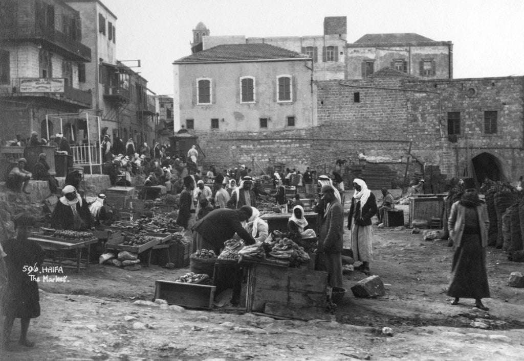 Detail of The market, Haifa, Palestine by Anonymous