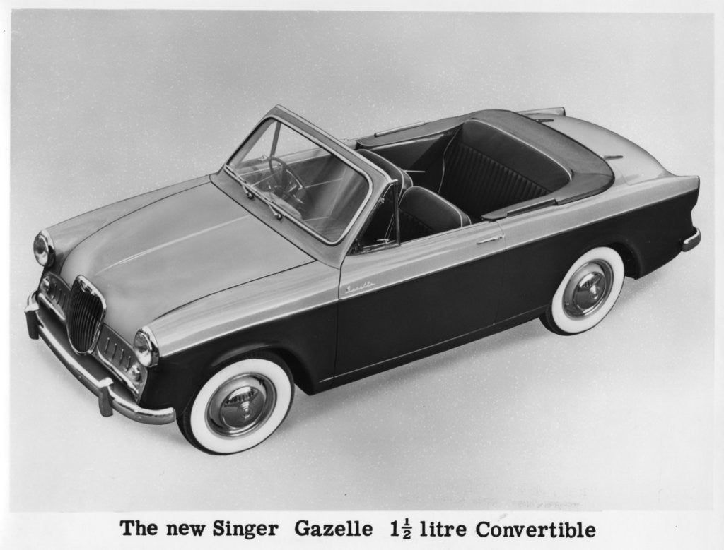 Detail of The new Singer Gazelle 1.5 litre convertible by Anonymous