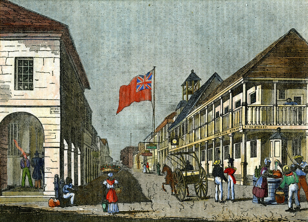 Detail of Junction of Harbour Street and King Street, Kingston, Jamaica by Anonymous