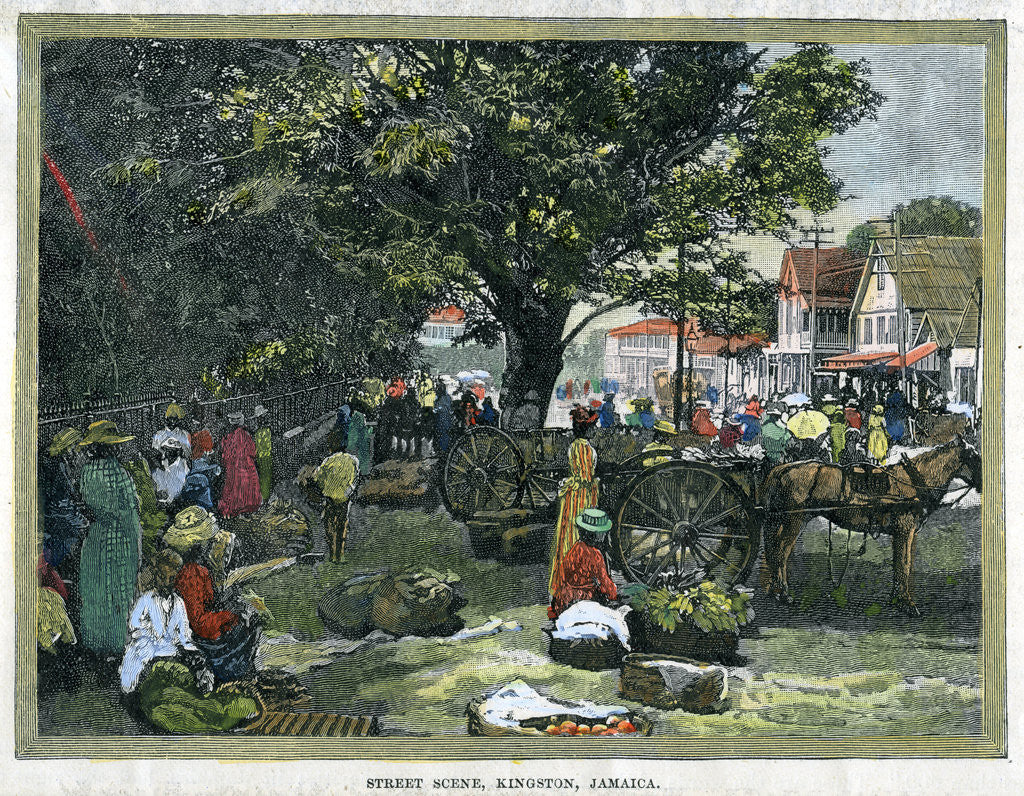Detail of Street scene, Kingston, Jamaica by Anonymous