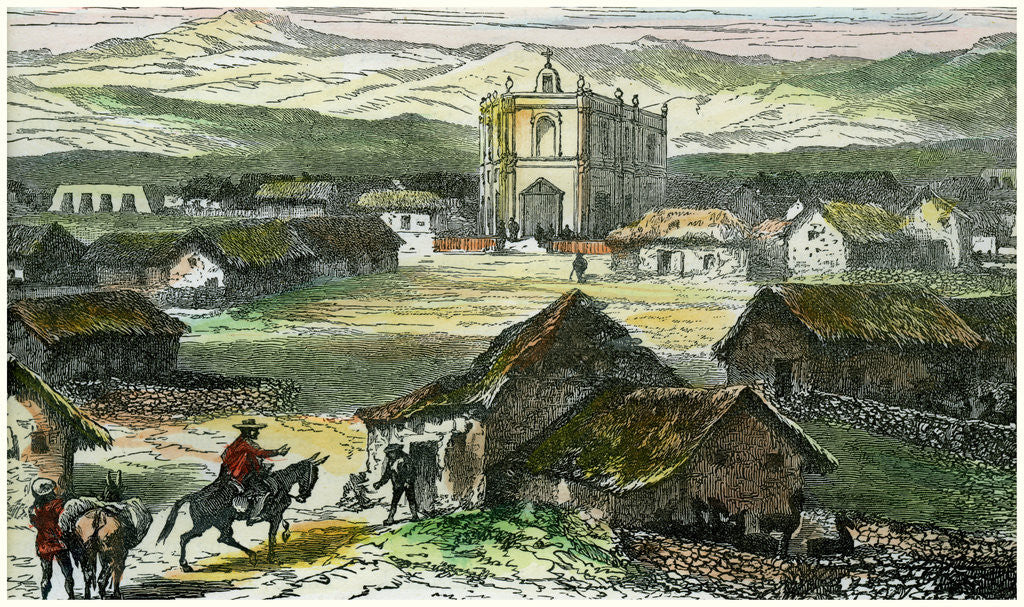 Detail of View of Tiahuanaco, near Lake Titicaca, Bolivia by Anonymous