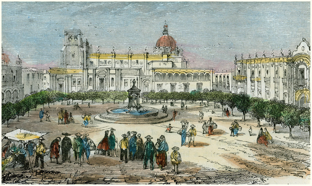 Detail of Plaza of Guadalajara, in the state of Jalisco, Mexico by Anonymous