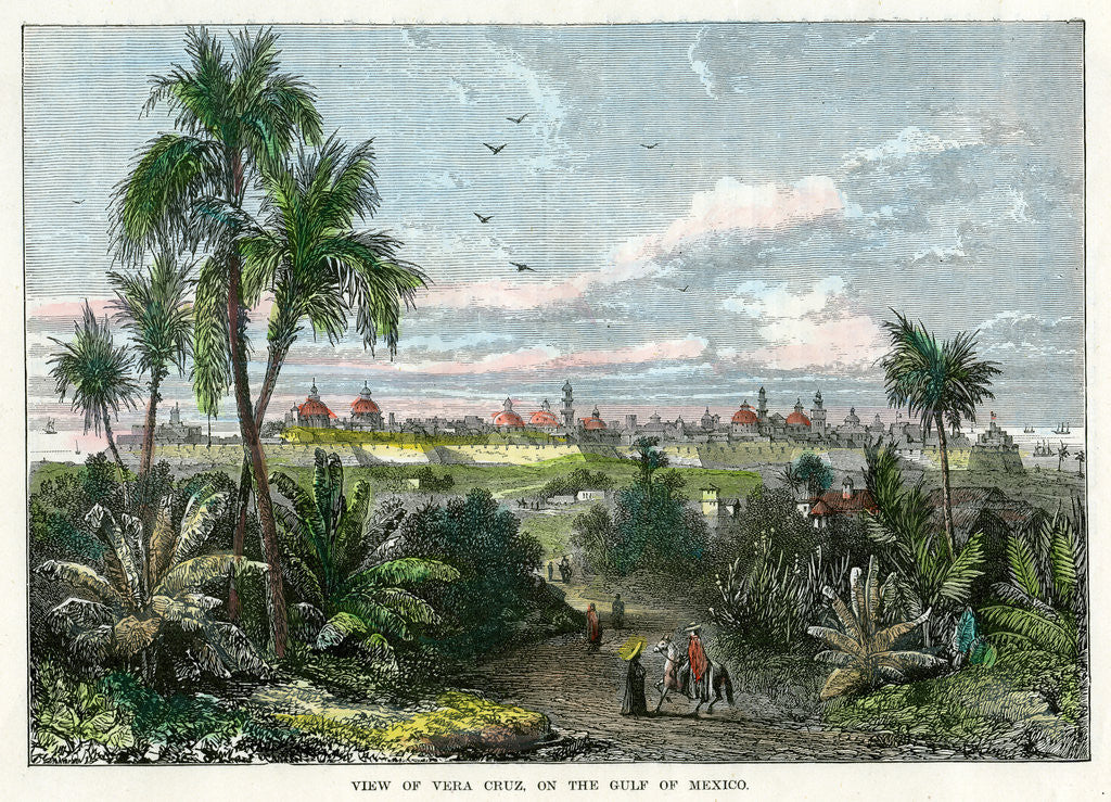 Detail of View of Vera Cruz, on the Gulf of Mexico' by Anonymous