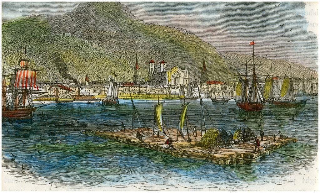 Detail of Montreal from the St Lawrence River, Quebec, Canada by Anonymous