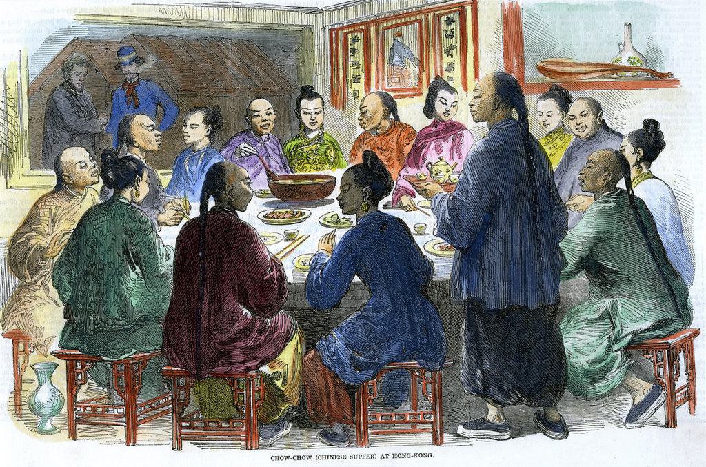Detail of Chow-chow (Chinese supper) at Hong Kong by Anonymous