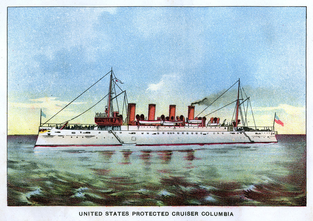 Detail of United States Protected Cruiser Columbia by Anonymous