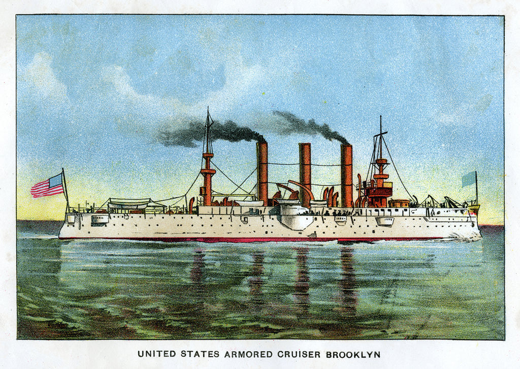 Detail of United States Armoured Cruiser Brooklyn by Anonymous