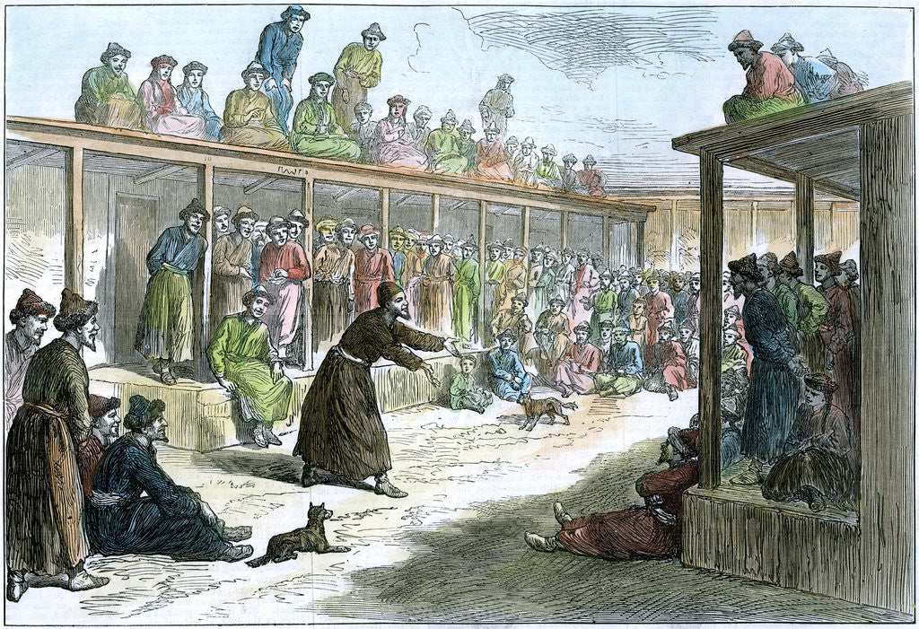 Detail of A professional story teller at Kashgar, Xinjiang, China by Anonymous