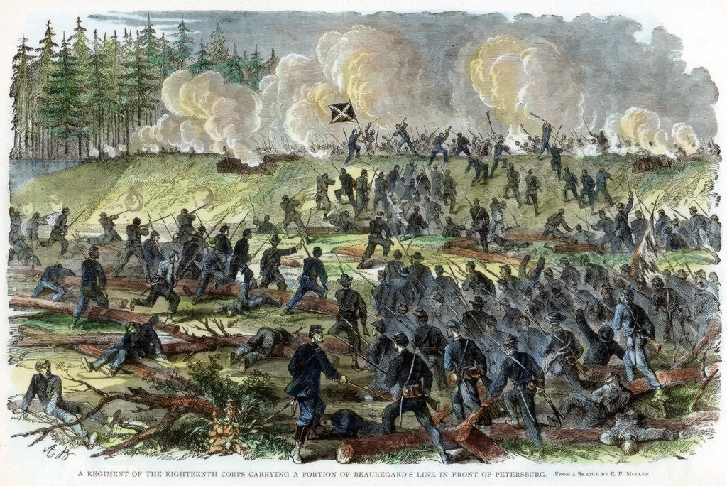 Detail of Siege of Petersburg, Virginia, American Civil War by Anonymous
