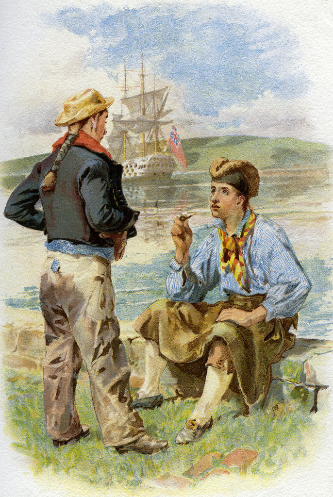 Detail of Royal Navy sailors by Anonymous