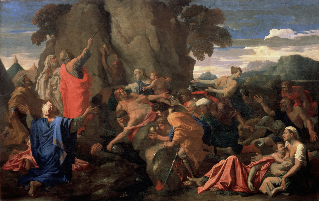 Detail of Moses Striking Water from the Rock, 1649. by Nicolas Poussin