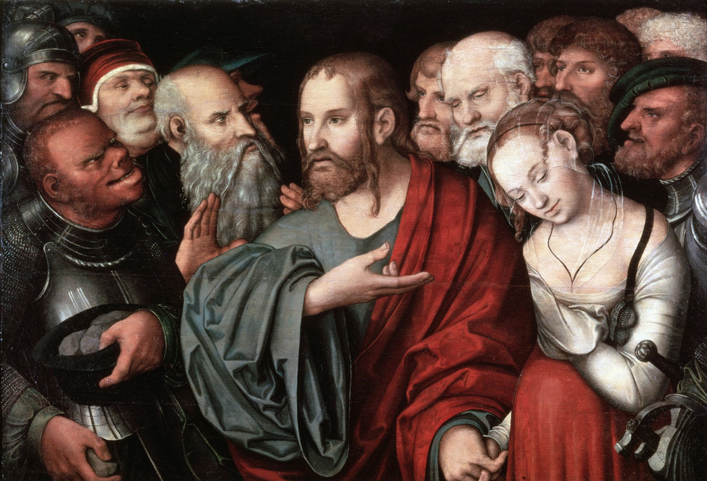 Detail of Christ and the Woman Taken in Adultery, after 1532. by Lucas Cranach the Younger