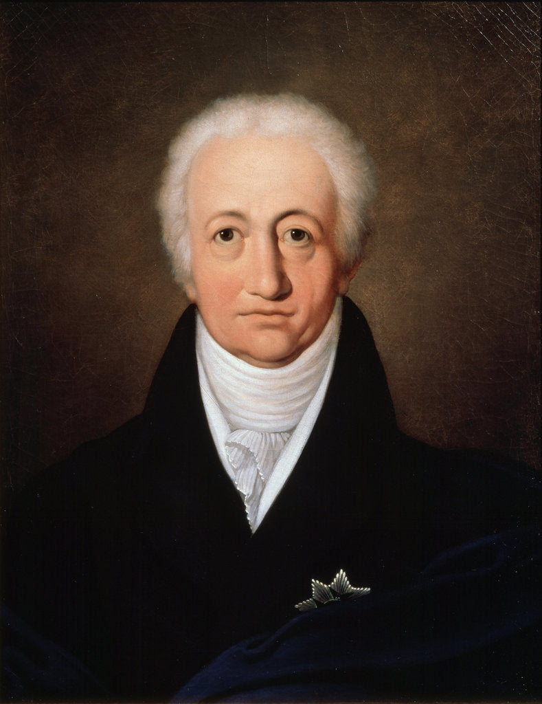 Detail of Portrait of the author Johann Wolfgang von Goethe,, 1818. by Ferdinand Jagemann