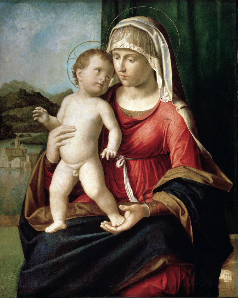 Detail of Virgin and Child, between 1496 and 1499 by Giovanni Battista Cima da Conegliano