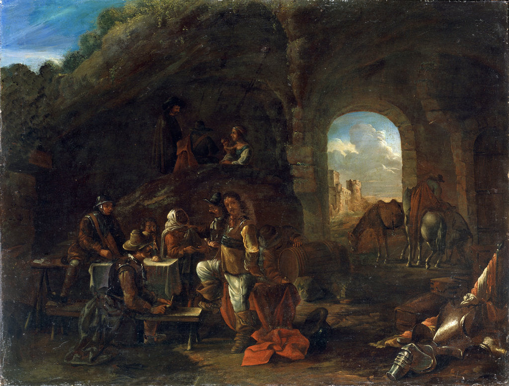 Detail of Tavern Scene, c1640-1665 by Philips Wouwerman