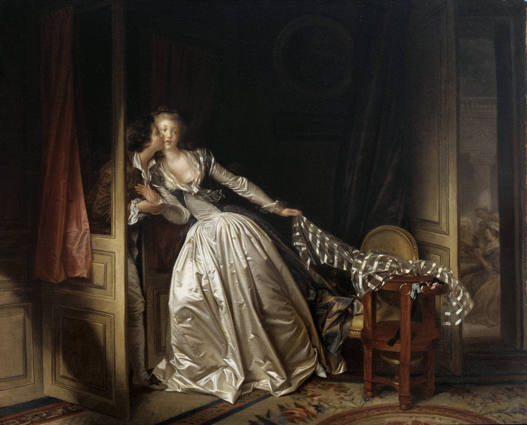 Detail of The Stolen Kiss, end 1780s. by Jean-Honore Fragonard