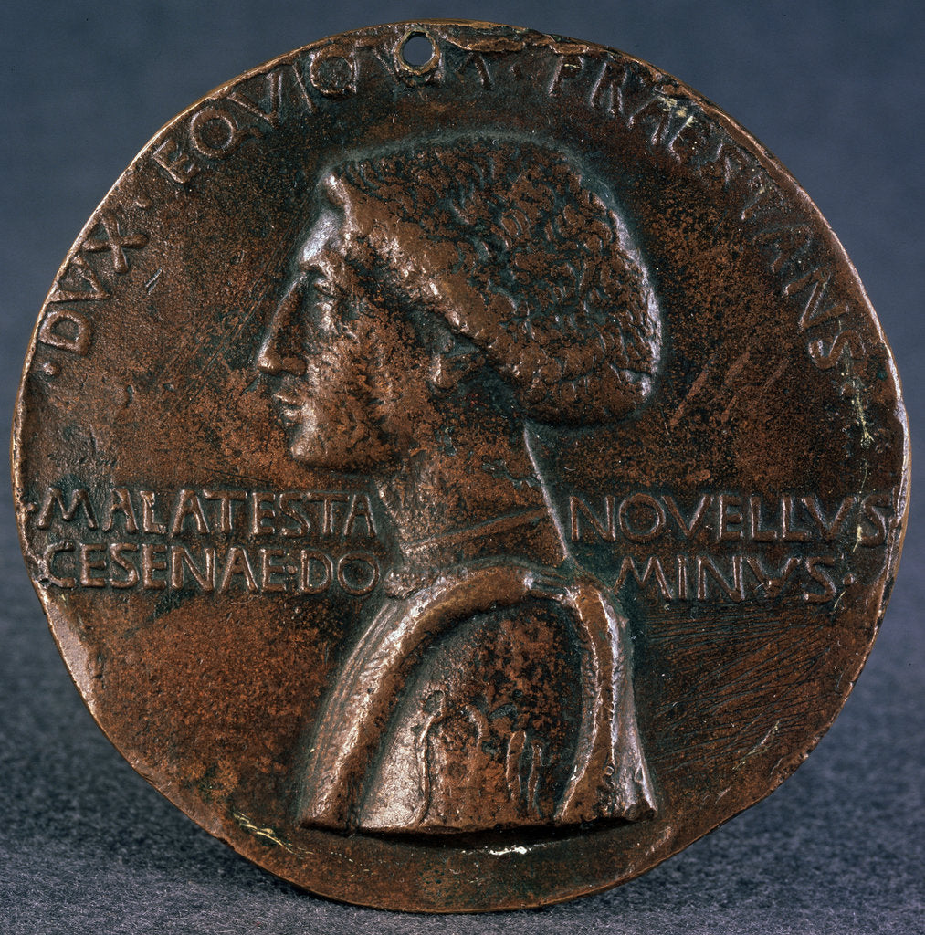Detail of Medail to the glory of Sigismondo Pandolfo Malatesta (Obverse), 1446. by Matteo di Andrea de Pasti