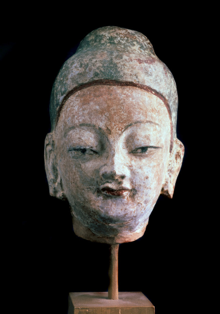 Detail of Head of Buddha, by Unknown