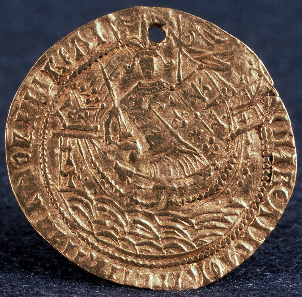 Detail of Coin (Korabelnik) of Tsar Ivan III, (Reverse: Ruler on his ship), 1471-1490 by Unknown