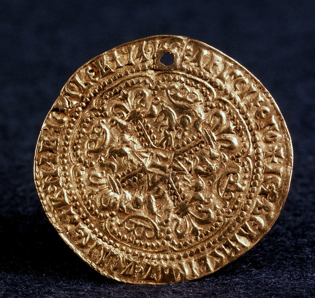 Detail of Coin (Korabelnik) of Tsar Ivan III (Averse: blossom cross), 1471-1490 by Unknown