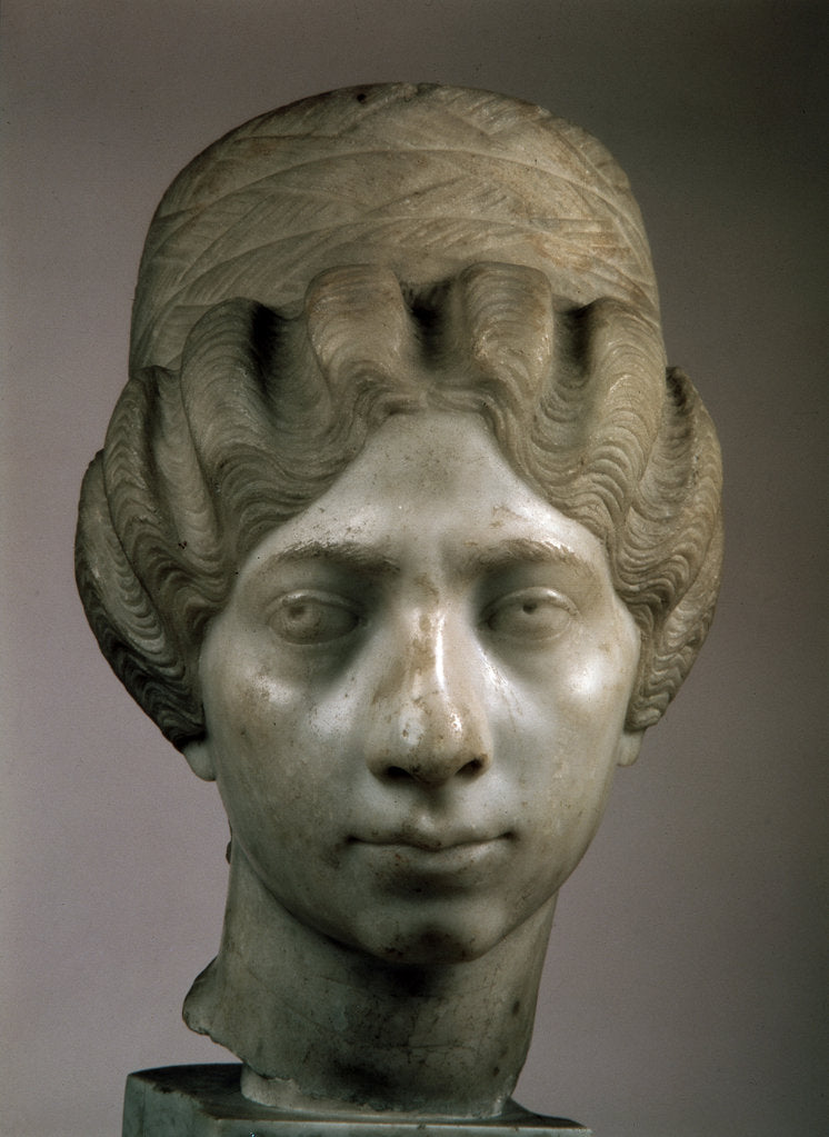 Detail of Female portrait head (The Syrian woman), 160-170 by Unknown