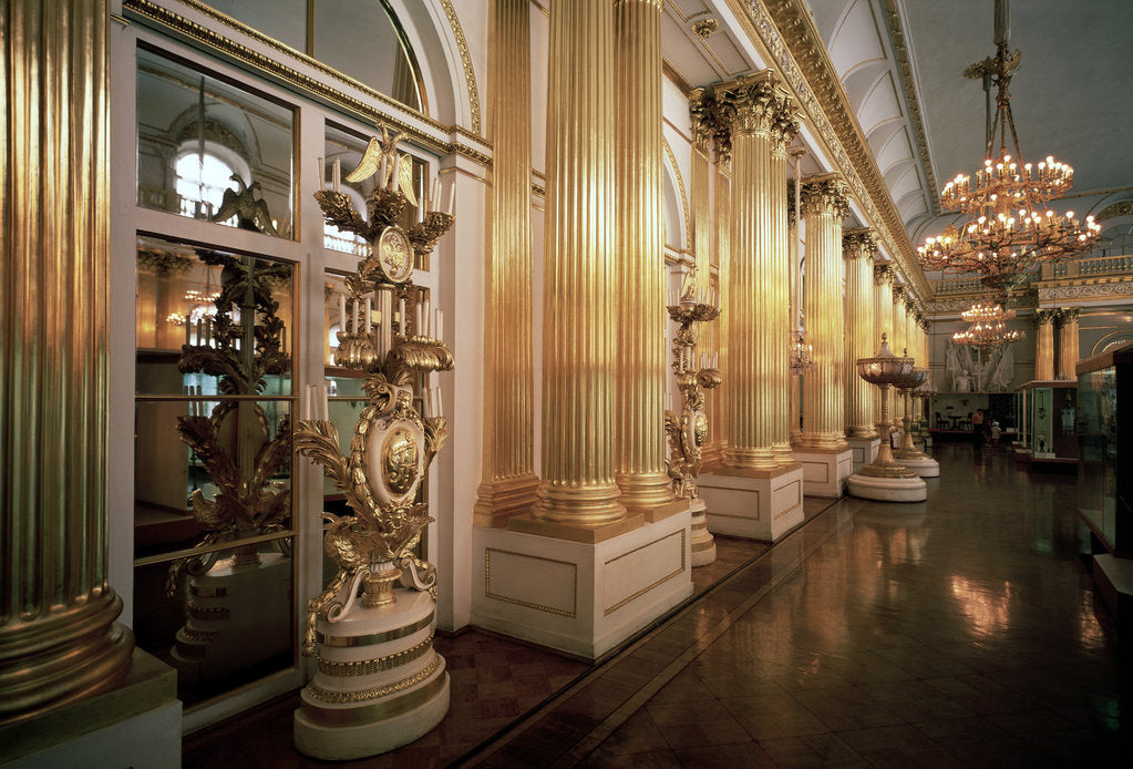 Detail of The Heraldic Hall in the Winter Palace, 1839. by Vasily Stasov