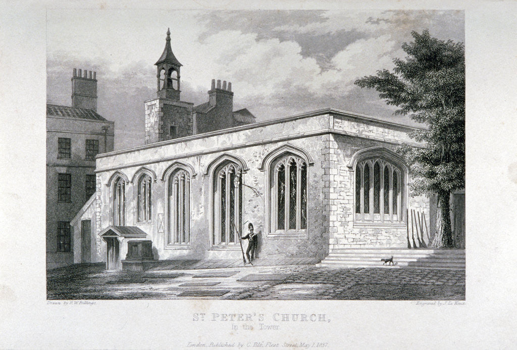 Chapel of of St Peter ad Vincula, Tower of London by John Le Keux