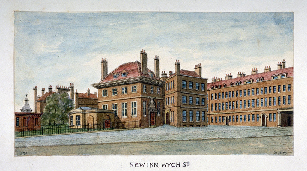 Detail of View of New Inn on Wych Street,Westminster, London by Valentine Davis