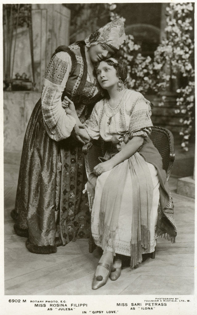 Detail of Rosina Filippi and Sari Petrass, actresses by Rotary Photo