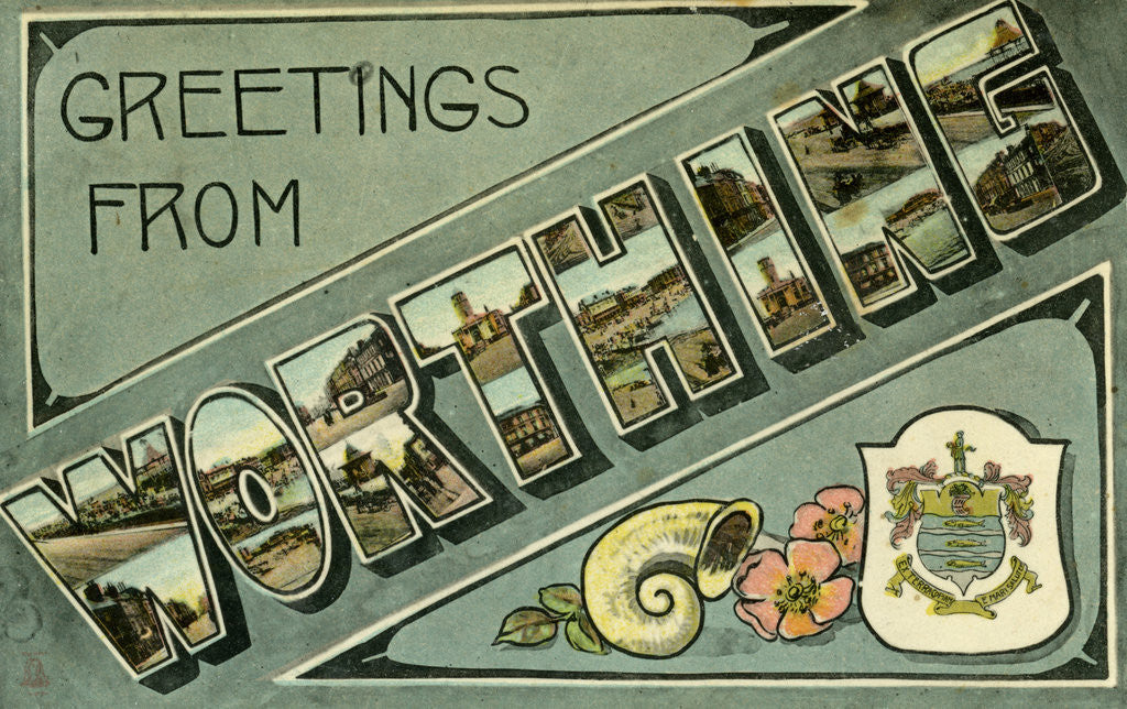 Detail of Greetings from Worthing by Milton