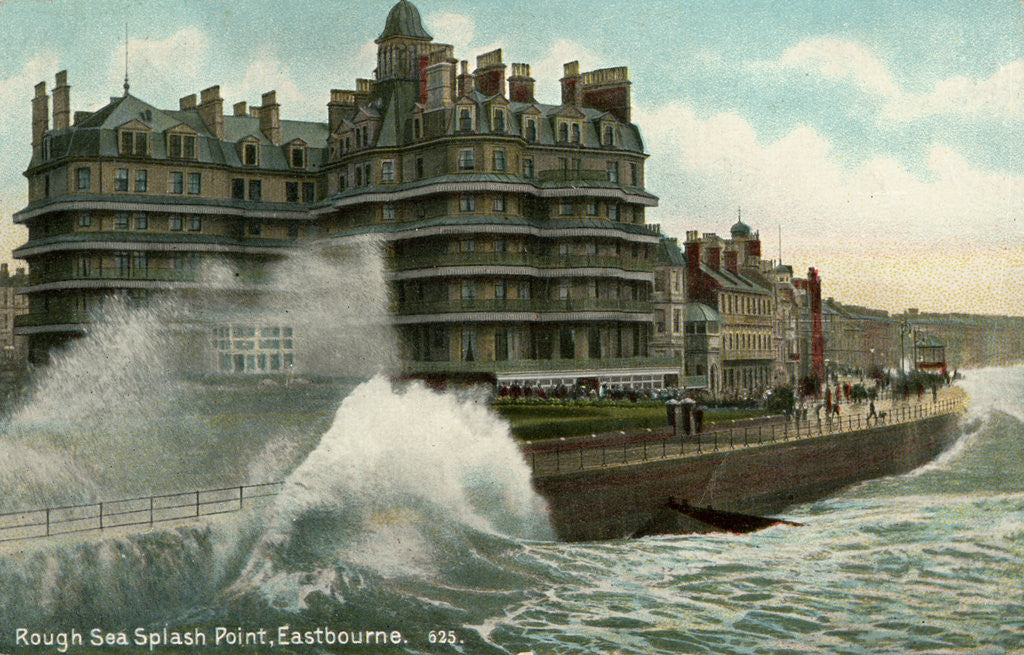 Detail of Rough sea, Splash Point, Eastbourne, Sussex by Anonymous