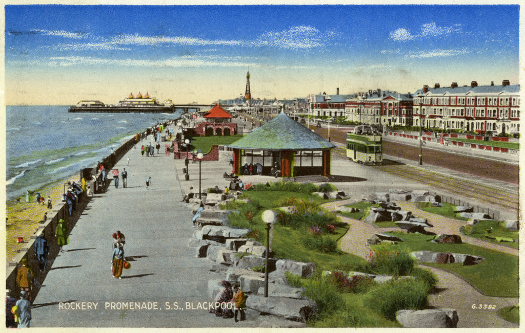 Detail of Rockery Promenade, Blackpool, Lancashire by Anonymous